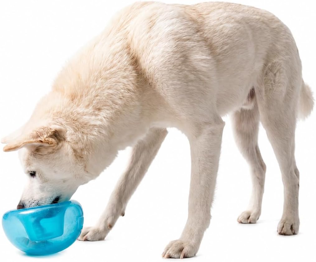 61KvlIfaTQL._AC_SL1254_.jpg Interactive Treat Dispensing Dog Toy, Blue, 5" - Image 1
