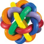 Multi Pet Nobbly Wobbly Dog Rubber Ball-Medium, for Small breeds