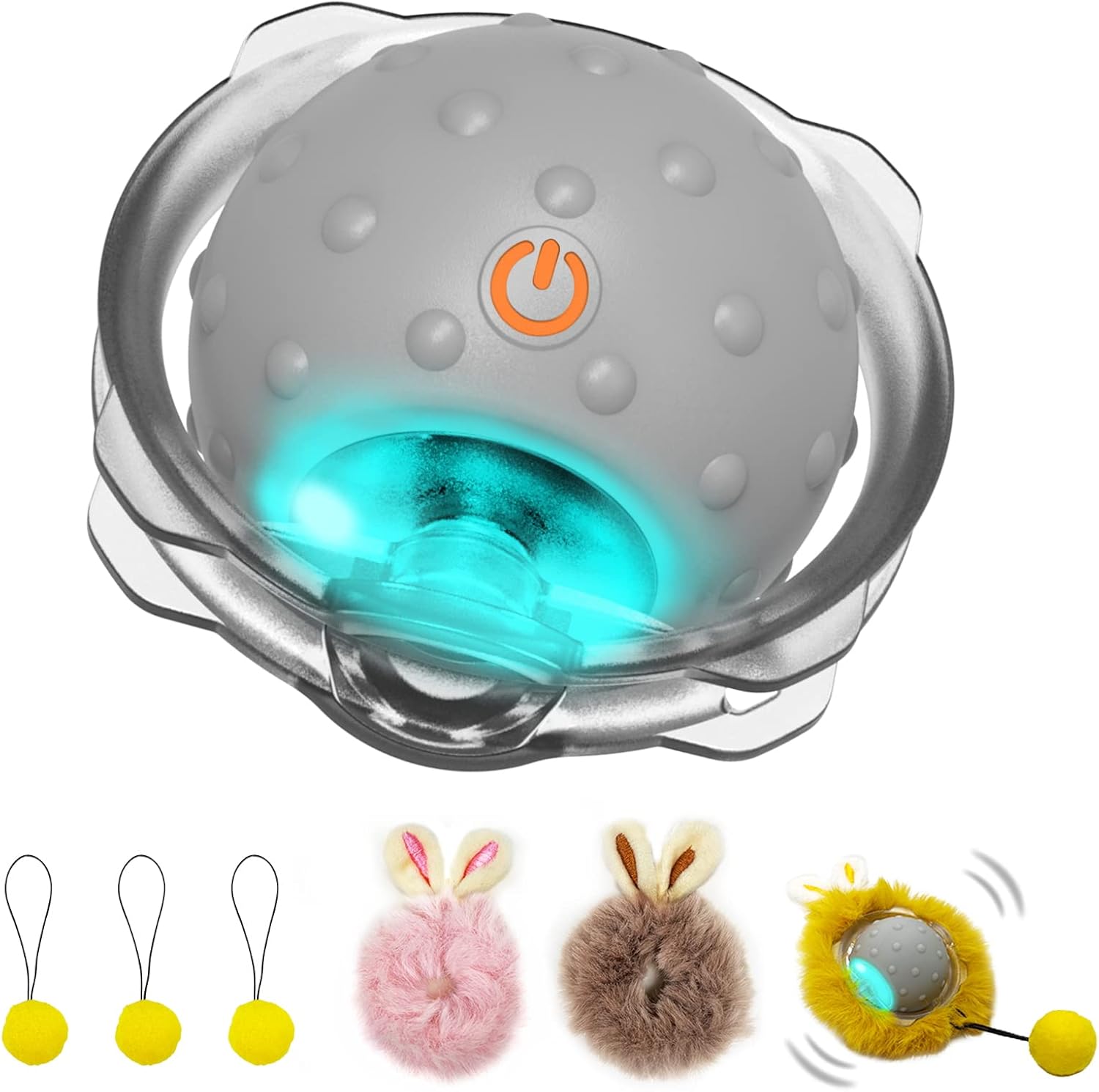 61X1UPjyeL._AC_SL1500_.jpg Interactive Cat Toys Ball Super Drive Electric Cat Toy Automatic Rolling Robotic Car Motion Activate - Image 1