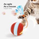 Interactive Cat Toys for Indoor Cats,The 3rd Generation Agile Moving Cat Ball with Elastic Mesh Tail,Automatic Cat/Ki Toys for Bored Indoor Adult Cats,Motion Activated - Image 2