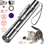 Laser Pointer Cat Toys for Indoor, Rechargeable, 7 Adjustable Wand Red Light Pet Interactive Cat Mouse Toys to Keep Busyfor Kitten Dog Chase Play ﻿