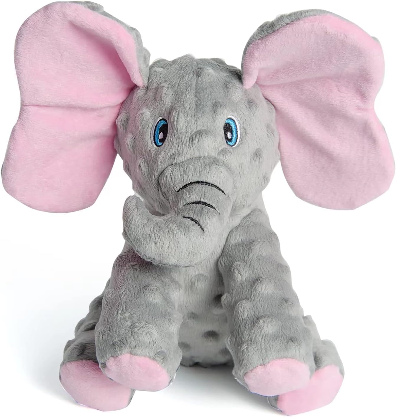 71XcvEk-2SL._AC_SL1500_.jpg Dog Toys Puppy Toys Cute Squeaky Elephant Dog Toy with Crinkle Paper Stuffed Plush Animal Dog Toys to Keep Them Busy for Small Medium Large Dogs - Image 1