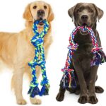 Dog Rope Toys for Large and Medium Aggressive Chewers, 2 Pack Heavy Duty Dog Rope Toy for Large Breed, Indestructible Dog Chew Toys, Tug of War Dog Toy, 100% Cotton Teeth Cleaning