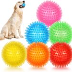 6 Pack 2.5” Squeaky Dog Toy Balls, Floating Dog Pool Balls, Spiky Dog Balls, Durable Interactive Fetch Toys for Puppy, Dog Chew Toys for Teething (2.5"", Small Dog), Set of 6